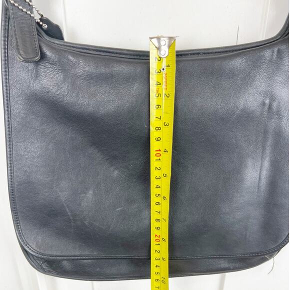 Vintage Coach Legacy Slim Hippie Leather Flap Saddle Crossbody Bag 9134 Black - Picture 6 of 16